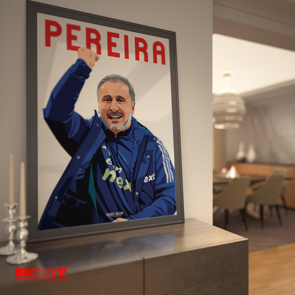 Vitor Pereira signed Nottingham Forest memorabilia head coach boss Poster City Ground