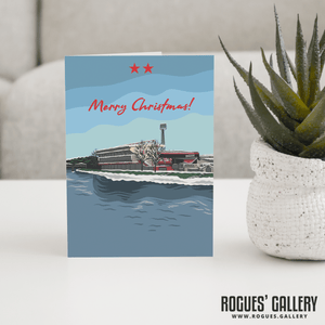 The City Ground Nottingham Forest FC Merry Christmas Card 6x9"