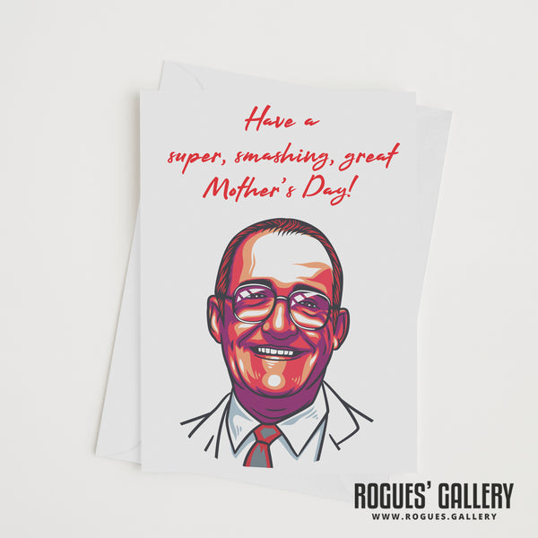 Jim Bowen of Bullseye Darts TV Show - Birthday (2 versions), Mother's Day & Father's Day Cards!