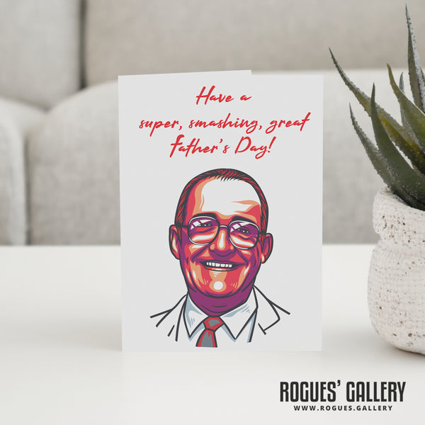 Jim Bowen of Bullseye Darts TV Show - Birthday (2 versions), Mother's Day & Father's Day Cards!