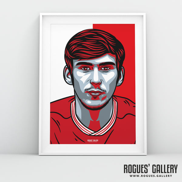 James Garner - Nottingham Forest Red & White - A3 Icon Print