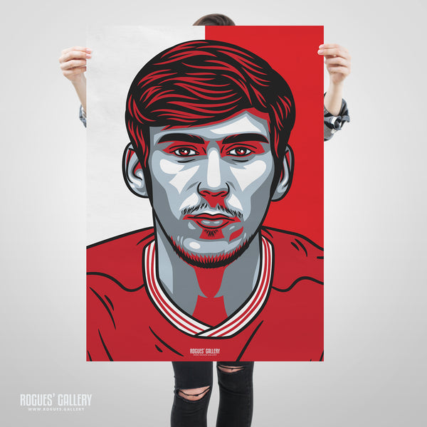 James Garner - Nottingham Forest Red & White - A3 Icon Print
