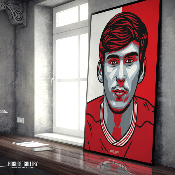 James Garner - Nottingham Forest Red & White - A3 Icon Print