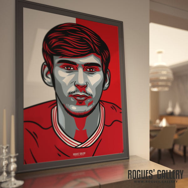 James Garner - Nottingham Forest Red & White - A3 Icon Print