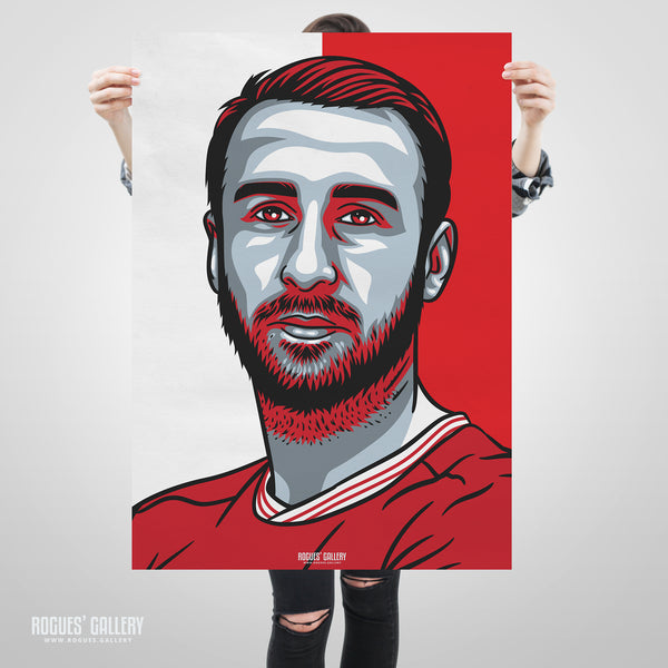 Glenn Murray - Nottingham Forest Red & White - A3 Icon Print