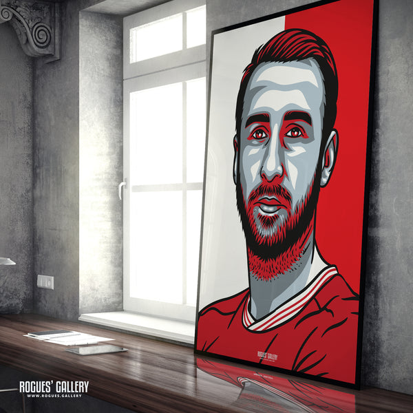 Glenn Murray - Nottingham Forest Red & White - A3 Icon Print