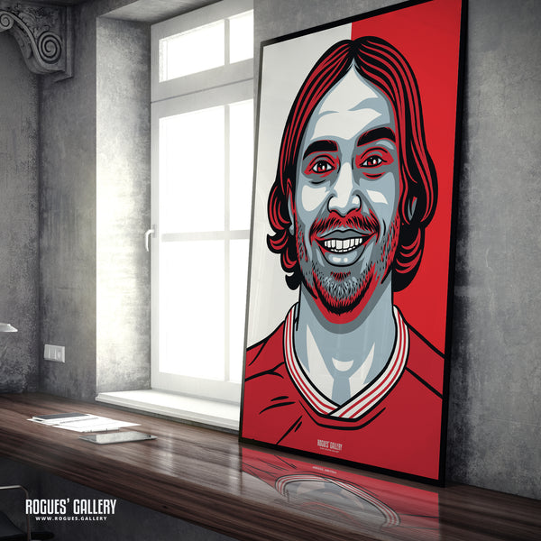 Filip Krovinovic - Nottingham Forest Red & White - A3 Icon Print