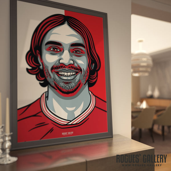 Filip Krovinovic - Nottingham Forest Red & White - A3 Icon Print