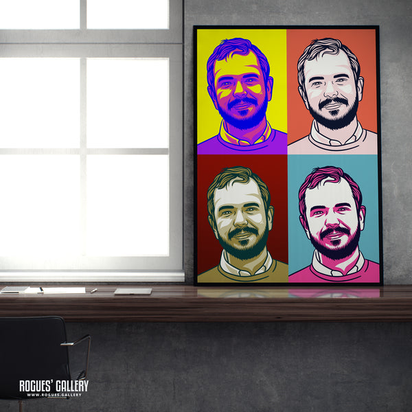 James O'Brien - LBC Radio Broadcaster - A3, A2, A1 & A0 Icon & Pop Art Prints