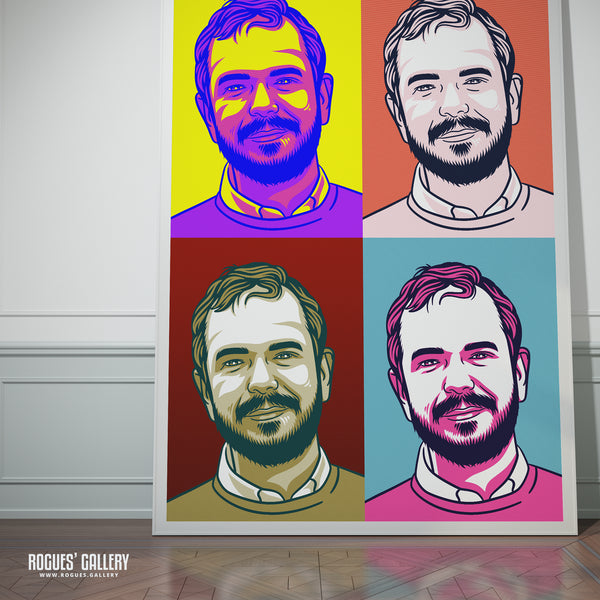 James O'Brien - LBC Radio Broadcaster - A3, A2, A1 & A0 Icon & Pop Art Prints