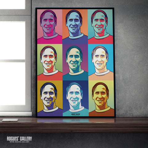 Sir Bobby Charlton - Manchester United Legend - A0, A1, A2 or A3 Pop Art Prints