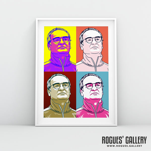 Claudio Ranieri - Leicester City Premier League Title Winner - A0, A1, A2 or A3 Pop Art Prints