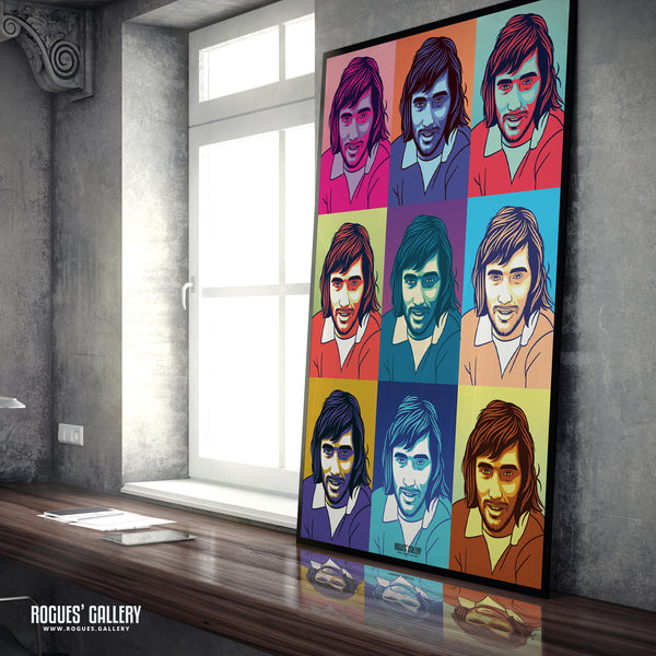 George Best - Manchester United Legend - A0, A1, A2 or A3 Pop Art Prints