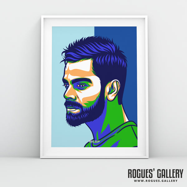 Virat Kohli - India Cricket Legend & Captain - Get Behind The Lads A3 Icon Print