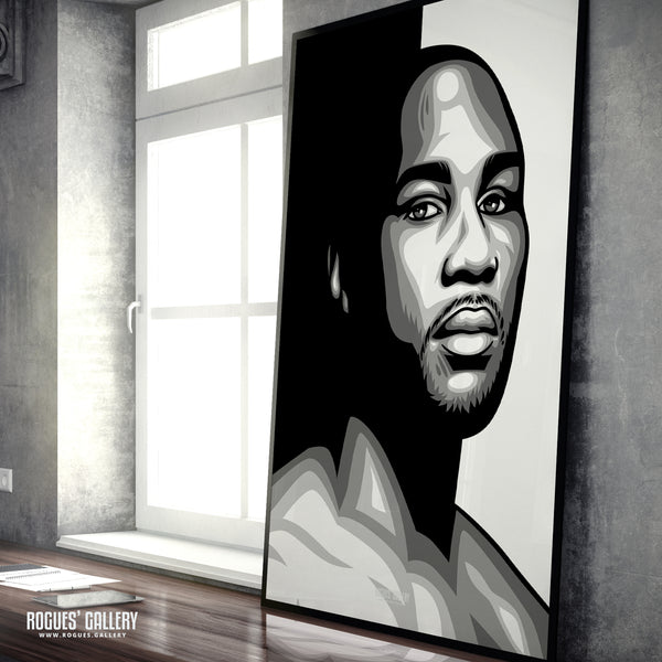 Lennox Lewis - B&W Icon Portrait - A3, A2, A1 & A0 Print