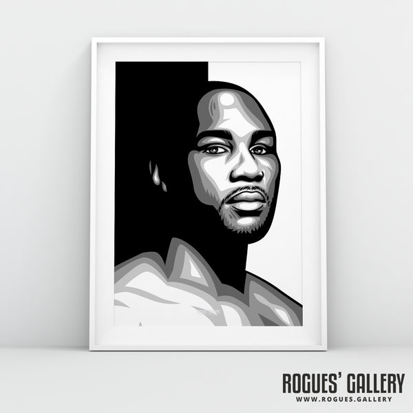 Lennox Lewis - B&W Icon Portrait - A3, A2, A1 & A0 Print
