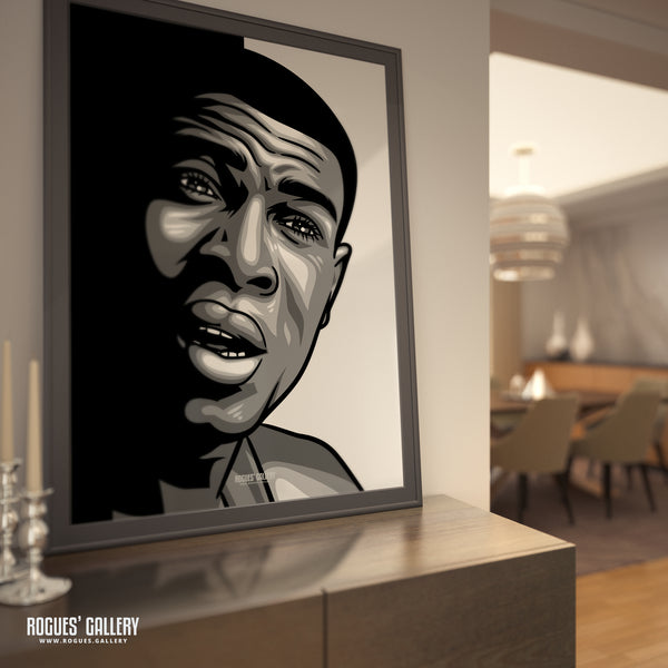 Frank Bruno - B&W Icon Portrait - A3, A2, A1 & A0 Print