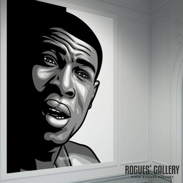 Frank Bruno - B&W Icon Portrait - A3, A2, A1 & A0 Print