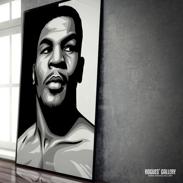 Mike Tyson: Young Version - B&W Icon Portrait - A3, A2, A1 & A0 Print