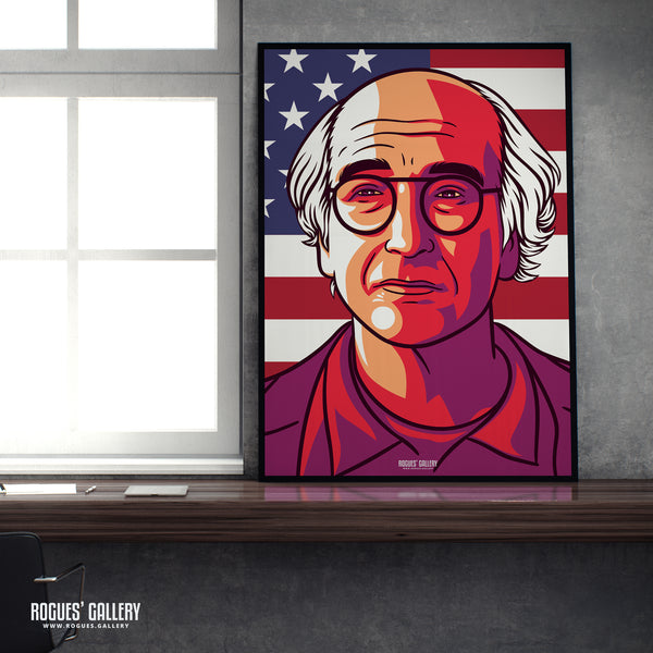 Curb You Enthusiasm's Larry David: The Stare - A3, A2, A1 or A0 Icon Print