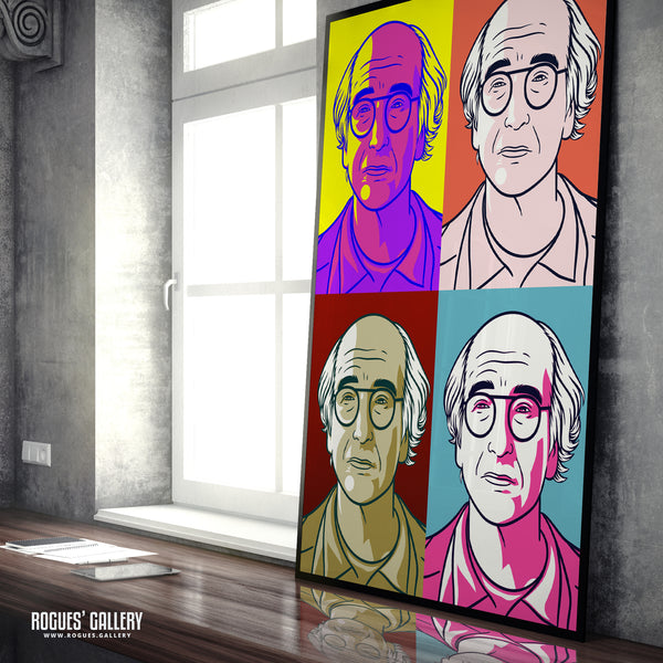 Curb You Enthusiasm's Larry David: The Stare - A3, A2, A1 or A0 Bright Pop Art Print