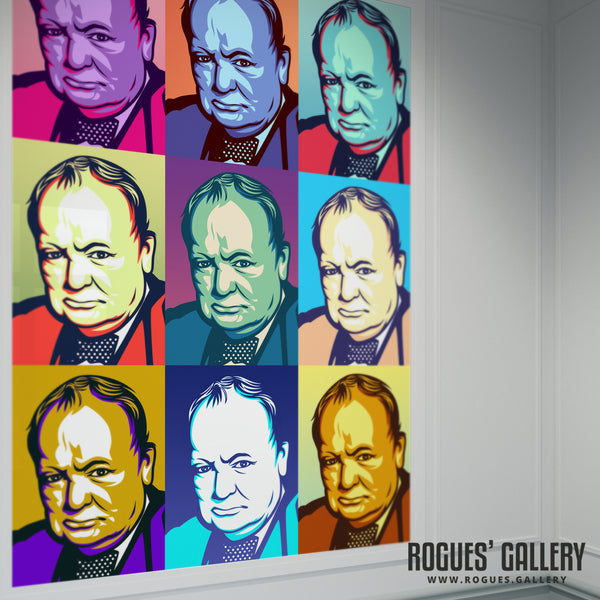 Winnie - Winston Chruchill - Politics Series A2, A1 or A0 Pop Art Print