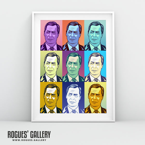Catalyst Pop Art - Nigel Farage - Politics Series A3, A2, A1 or A0 Print