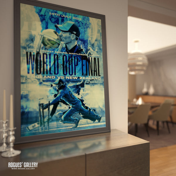 Cricket World Cup Final: Jos Buttler Edit - England CWC2019 Winners - A3/A2/A1/A0 Prints