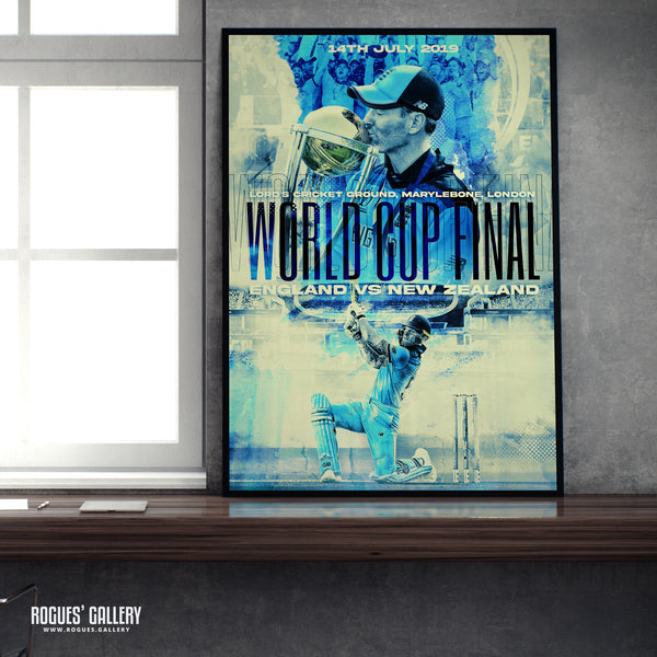 Cricket World Cup Final: Ben Stokes Edit - England CWC2019 Winners - A3/A2/A1/A0 Prints