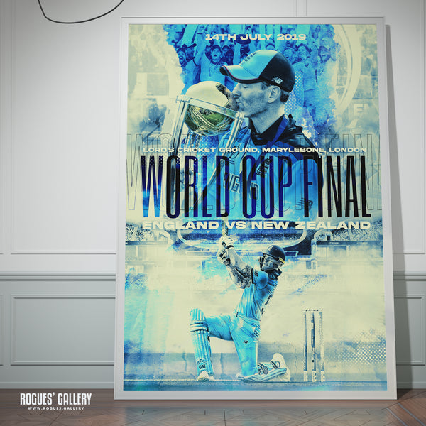 Cricket World Cup Final: Ben Stokes Edit - England CWC2019 Winners - Signed A3 Print