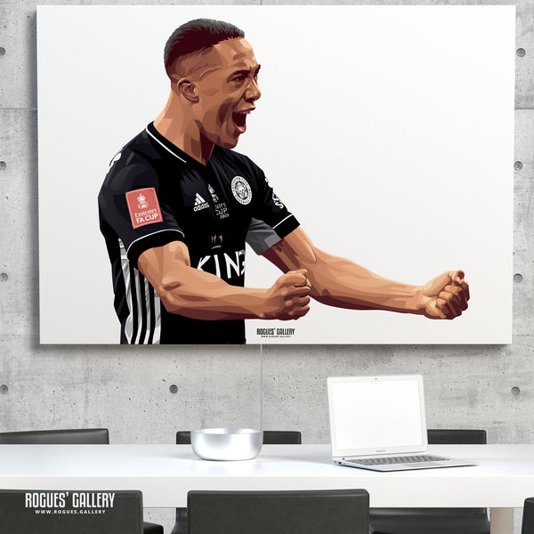Youri Tielemans' Goal - 2021 FA Cup Winners - Leicester City - A0, A1, A2 or A3 Print