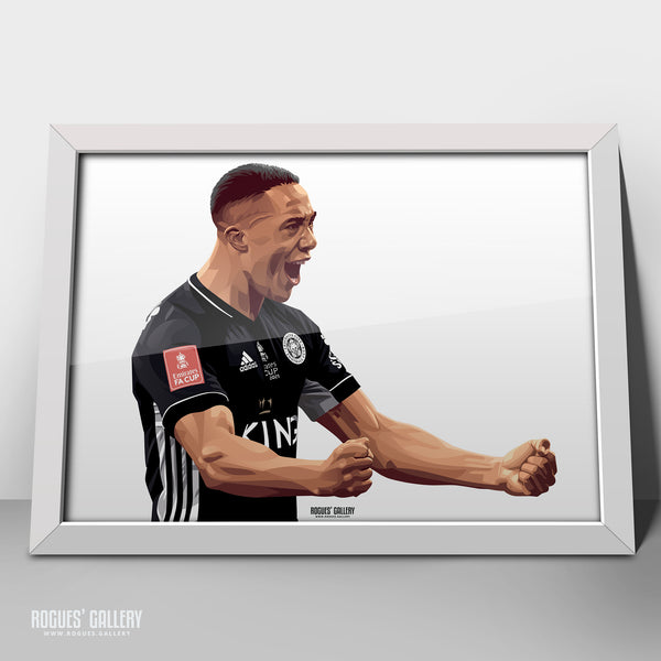 Youri Tielemans' Goal - 2021 FA Cup Winners - Leicester City - A0, A1, A2 or A3 Print