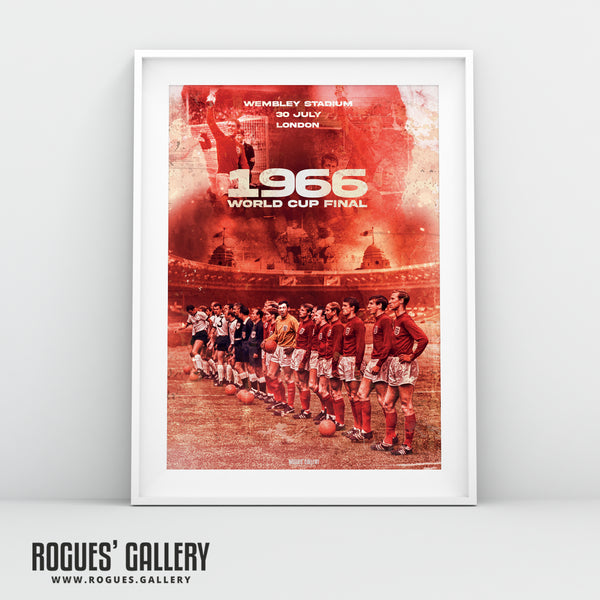 Wembley '66 - The World Cup Final 1966 Winners England - A0, A1, A2 or A3 Print