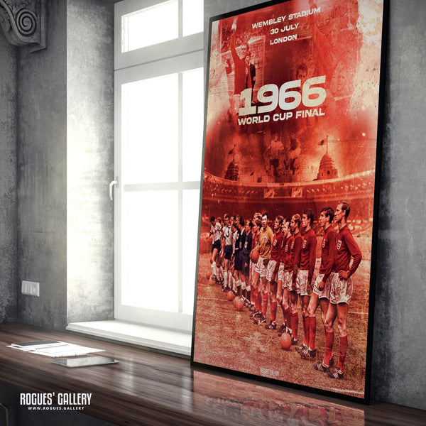 Wembley '66 - The World Cup Final 1966 Winners England - A0, A1, A2 or A3 Print