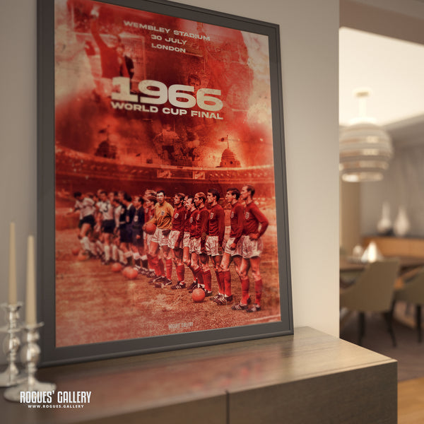 Wembley '66 - The World Cup Final 1966 Winners England - A0, A1, A2 or A3 Print