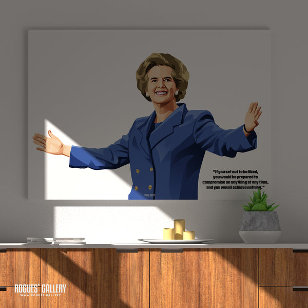 Margaret Thatcher - Blue Power (Quote Version) - A3, A2, A1 & A0 Sizes