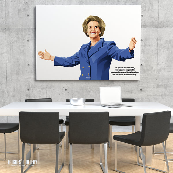 Margaret Thatcher - Blue Power (Quote Version) - A3, A2, A1 & A0 Sizes