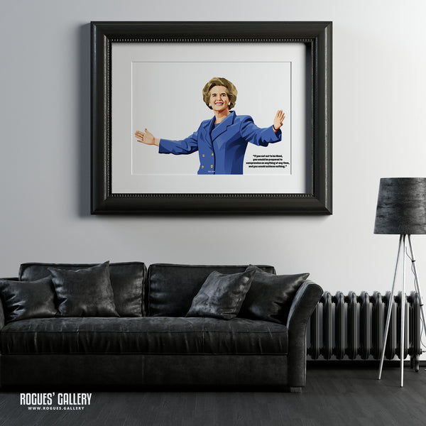 Margaret Thatcher - Blue Power (Quote Version) - A3, A2, A1 & A0 Sizes