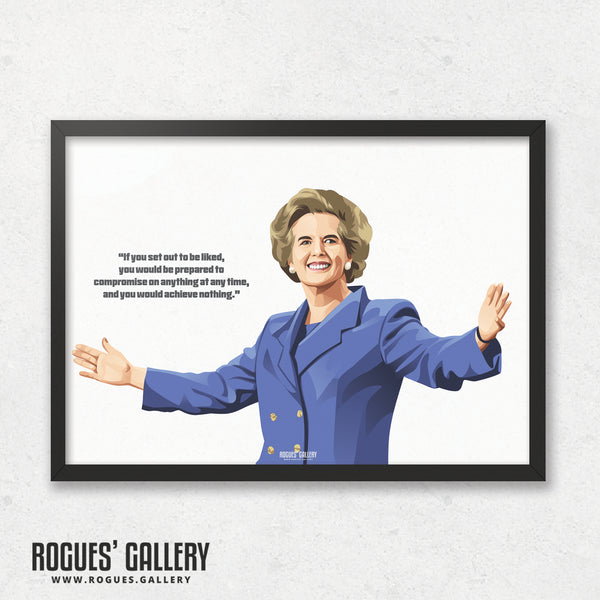 Margaret Thatcher - Blue Power (Quote Version) - A3, A2, A1 & A0 Sizes