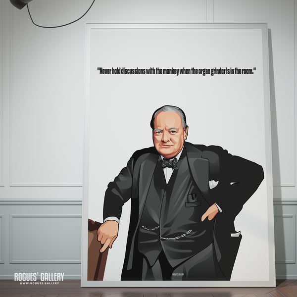 Winston Churchill - Classic Quotes Prints - A3, A2, A1 & A0 Sizes