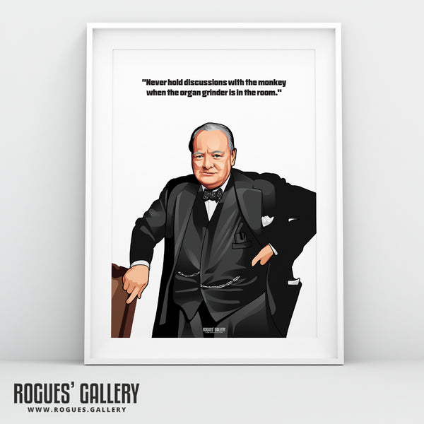 Winston Churchill - Classic Quotes Prints - A3, A2, A1 & A0 Sizes