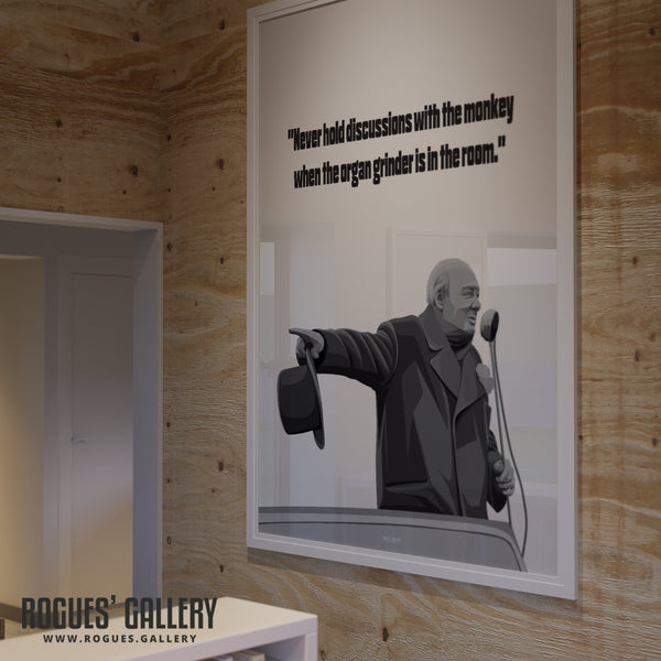 Winston Churchill: Broadcasting - Classic Quotes Prints - A3, A2, A1 & A0 Sizes