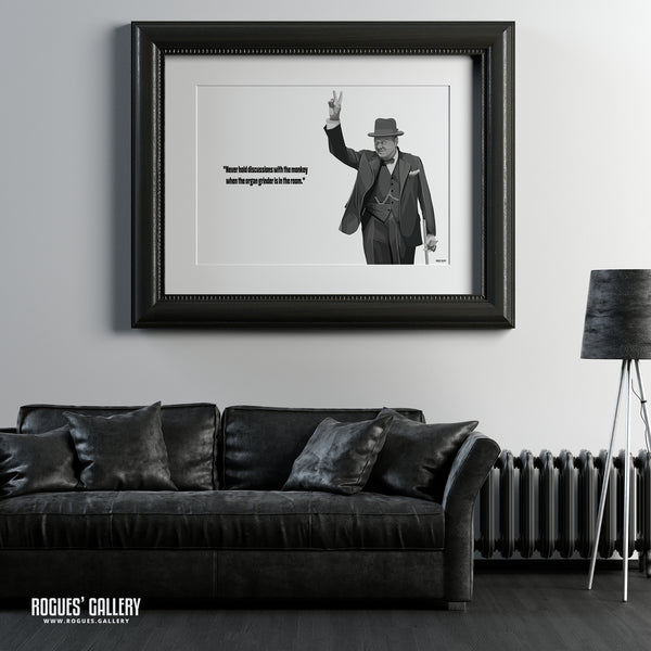 Winston Churchill: V For Victory - Classic Quotes Prints - A3, A2, A1 & A0 Sizes