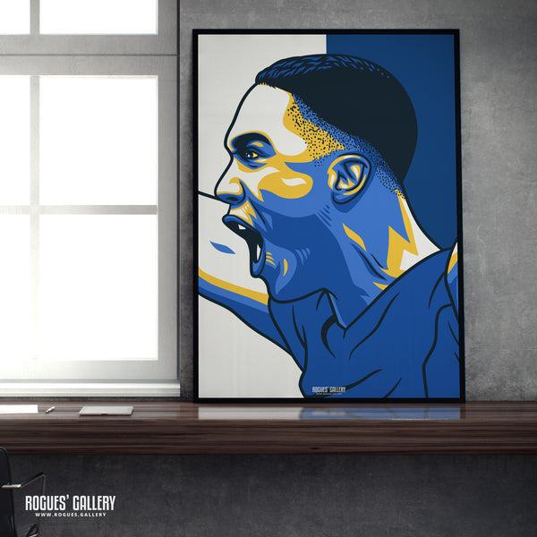 Youri Tielemans' Celebrates - 2021 FA Cup Winners - Leicester City - A0, A1, A2 or A3 Icon Print