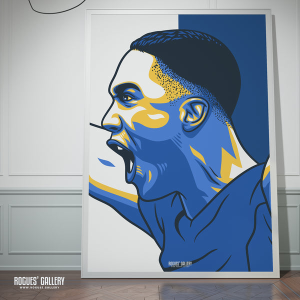 Youri Tielemans' Celebrates - 2021 FA Cup Winners - Leicester City - A0, A1, A2 or A3 Icon Print