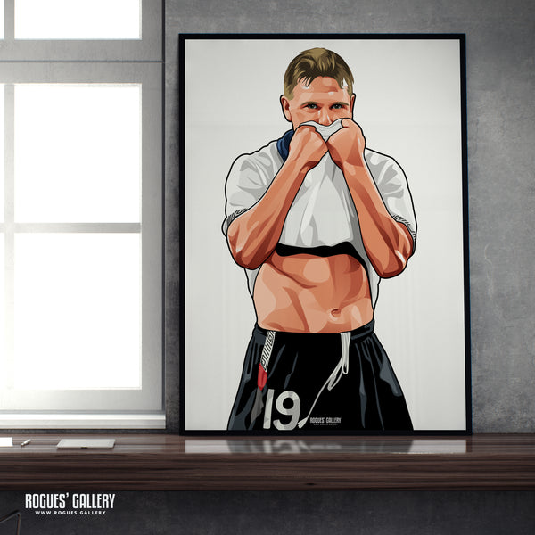 Paul Gascoigne: Gazza Crying - A0, A1, A2 or A3 Prints