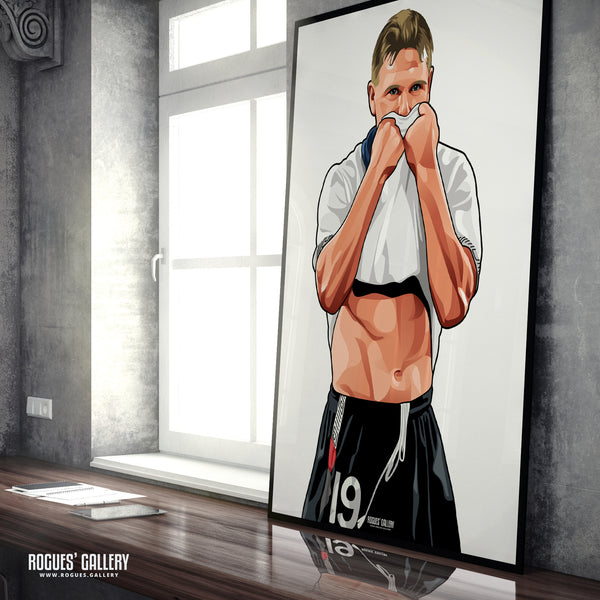 Paul Gascoigne: Gazza Crying - A0, A1, A2 or A3 Prints