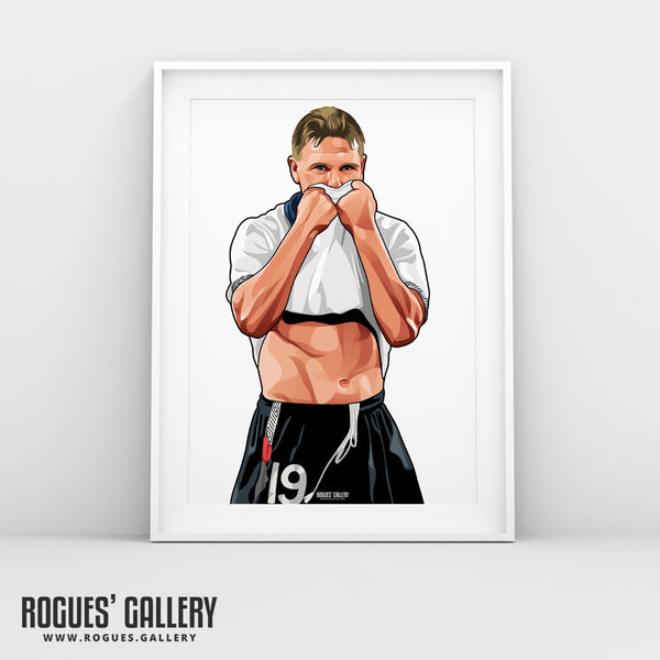 Paul Gascoigne: Gazza Crying - A0, A1, A2 or A3 Prints