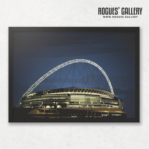 The Golden Arch: Wembley Stadium at night - A3, A2, A1 & A0 Print