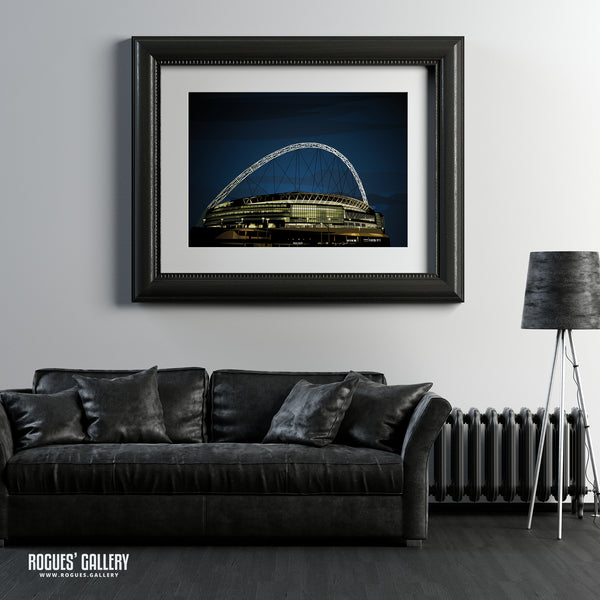 The Golden Arch: Wembley Stadium at night - A3, A2, A1 & A0 Print